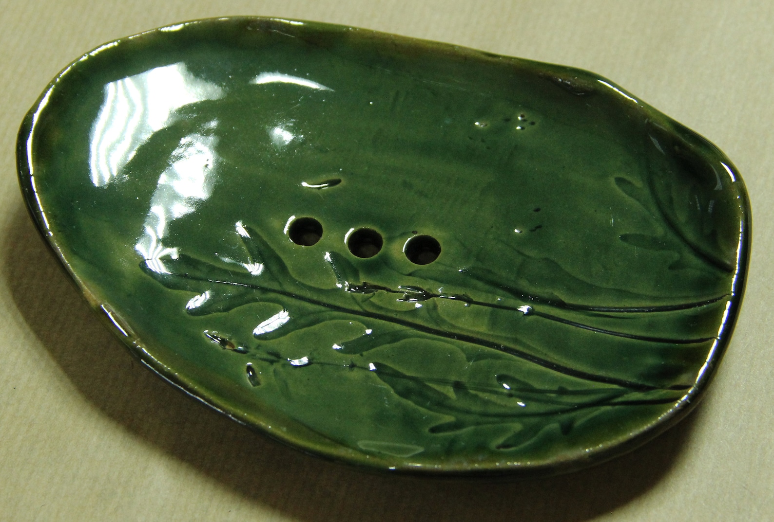 Ceramic soap dish Green stoneware soap dish Bathroom Etsy