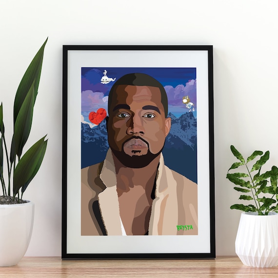 Kanye West Poster, Music Poster, Kanye West Print, Kanye West, Kanye West  Poster, Kanye West Poster 