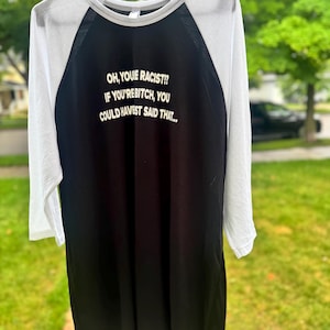 Anti racism statement shirt - baseball tee