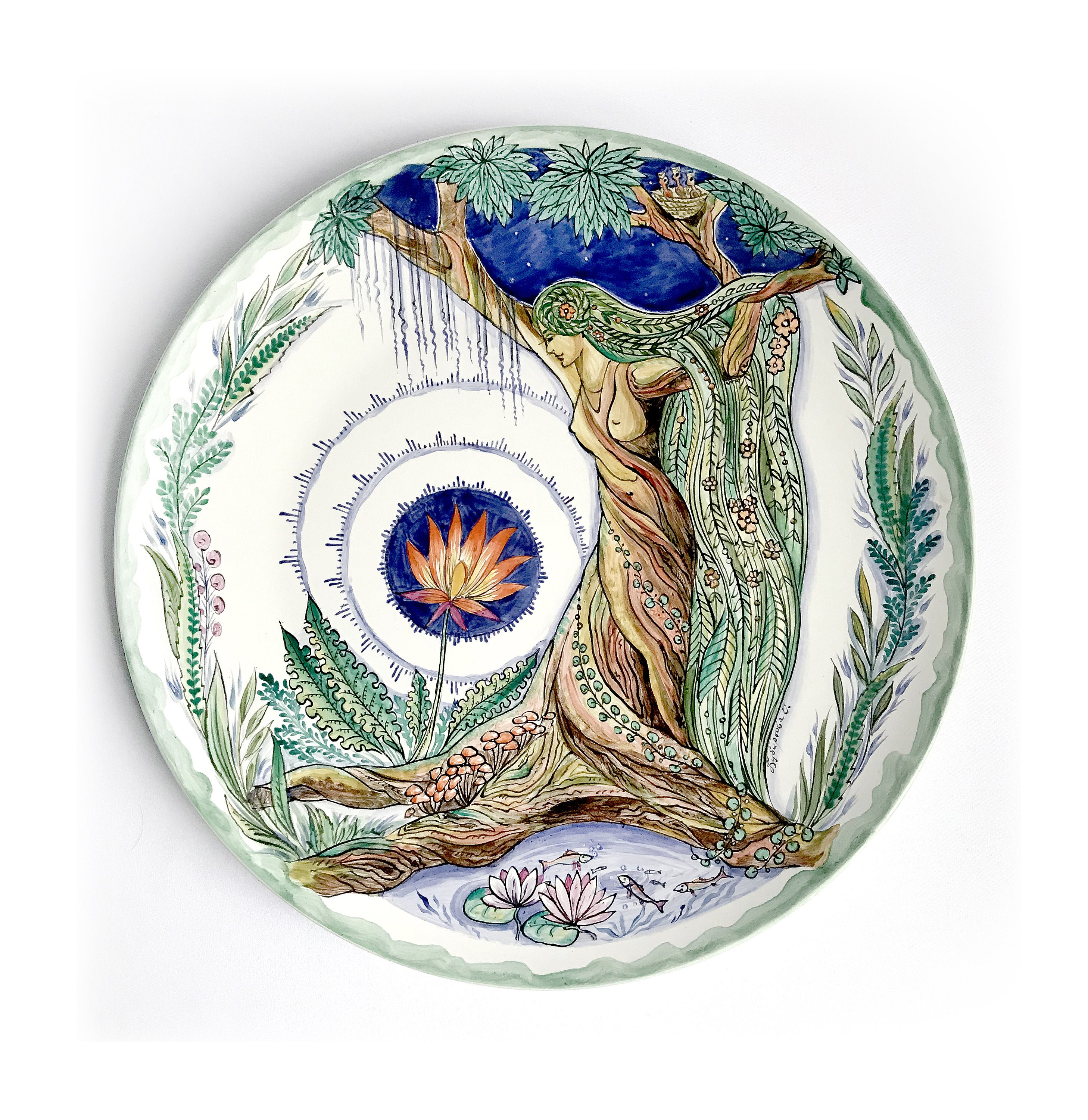 Boho Style Serving Plate Wedding Gift Pottery Dinnerware Etsy