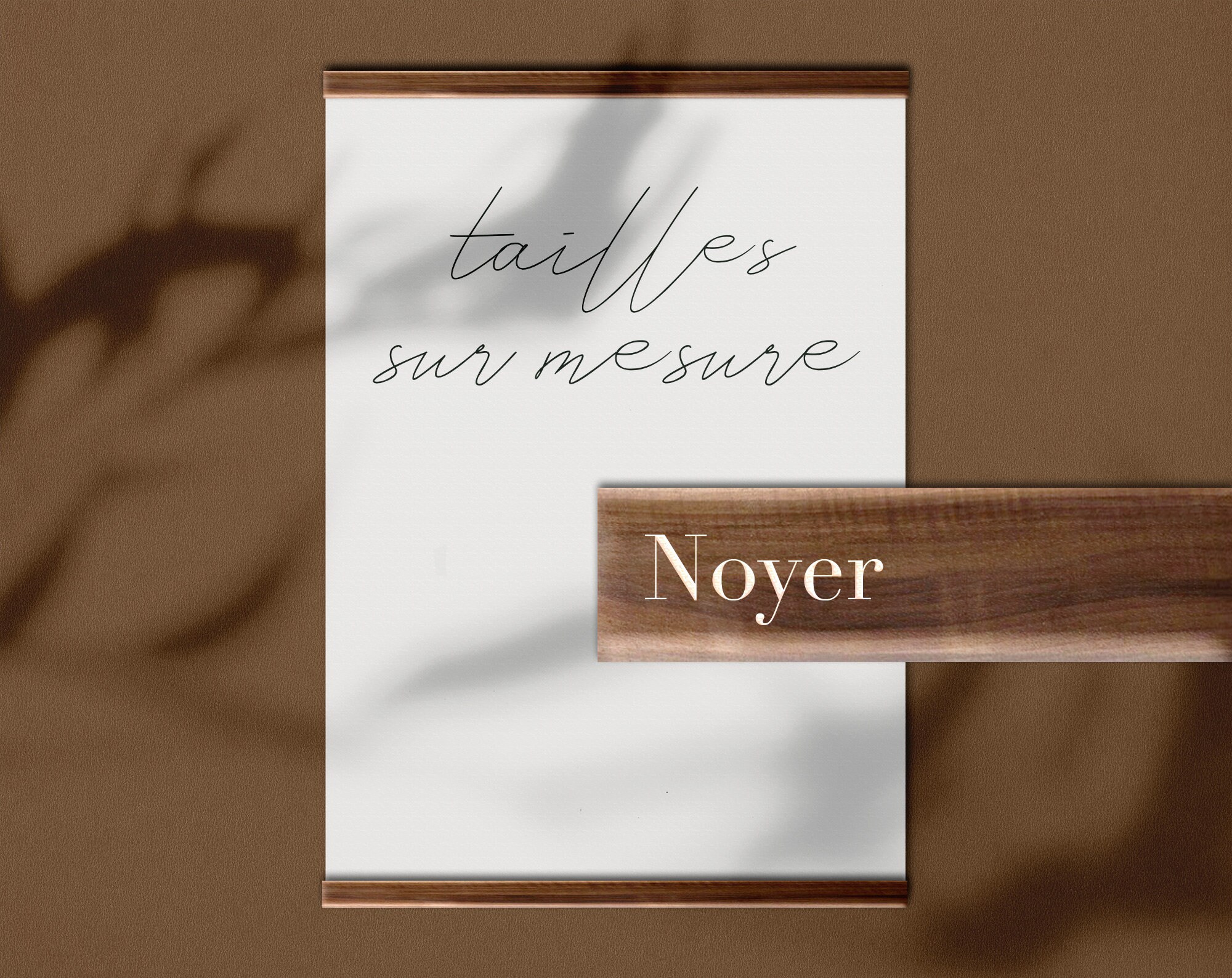 Cadre Aimanté Effet Noyer