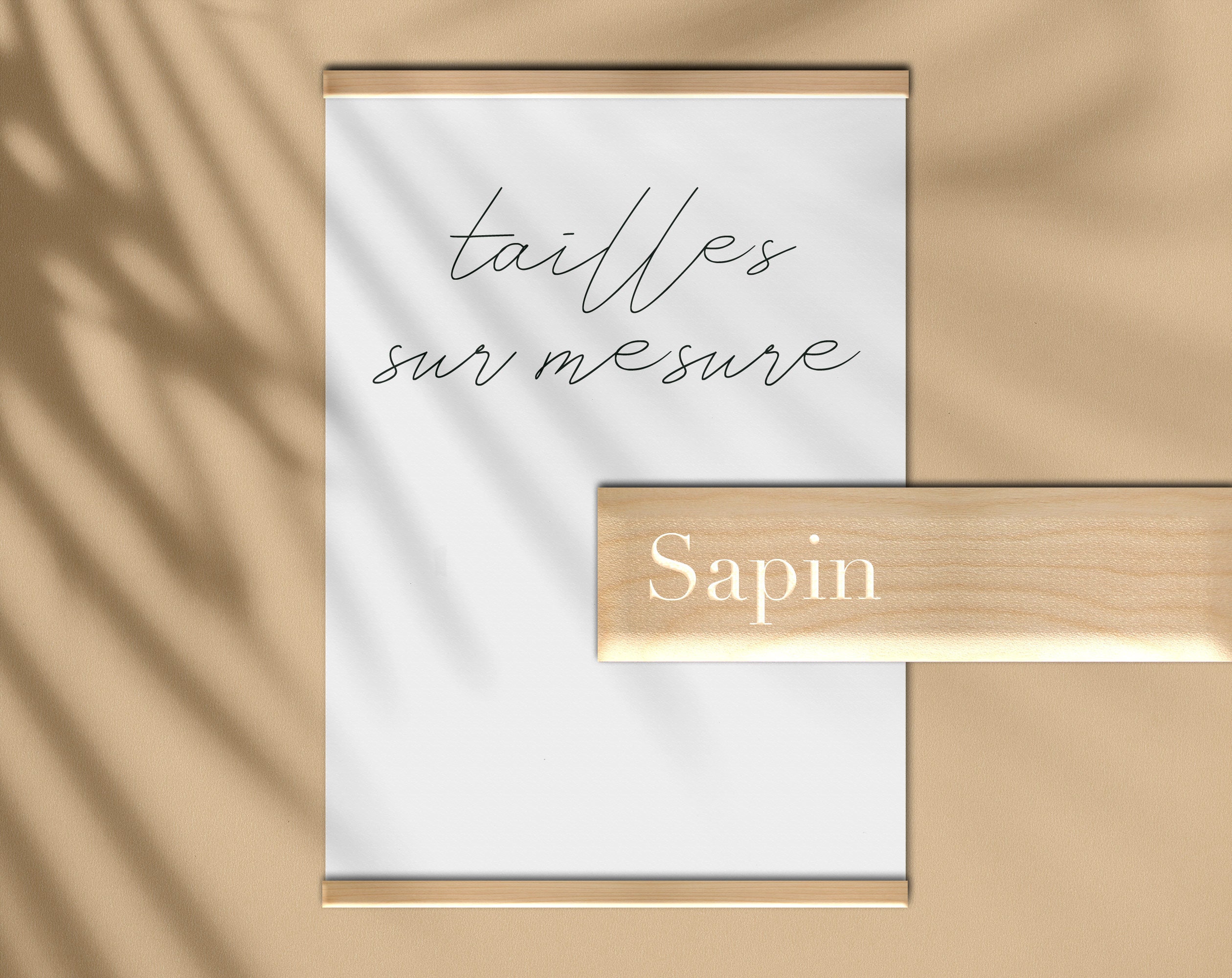 Cadre Aimanté en Sapin Brut Personnalisable