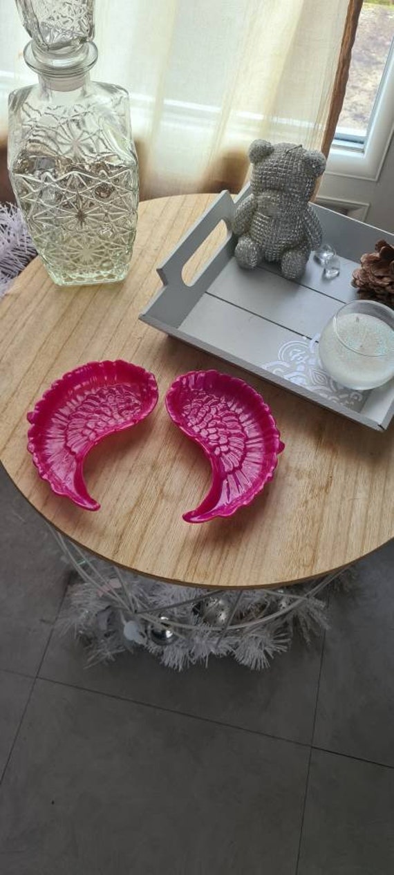 Vide Poche Ailes D Anges - Résine Création Artisanale- Décoration Noël- Maison Bijoux Accessoires