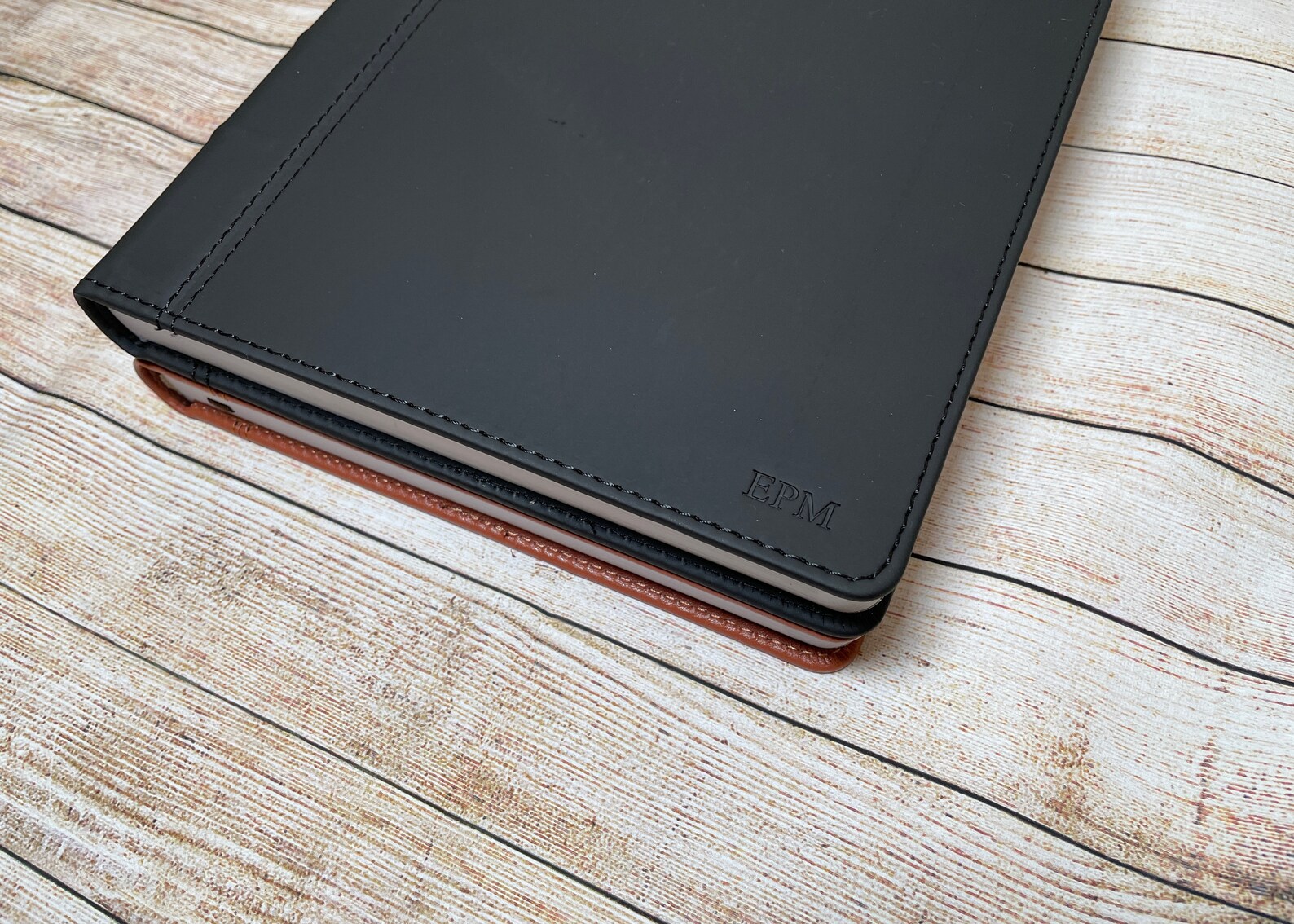 Personalised Leather Notebook B5 Journal Notebook Black Etsy