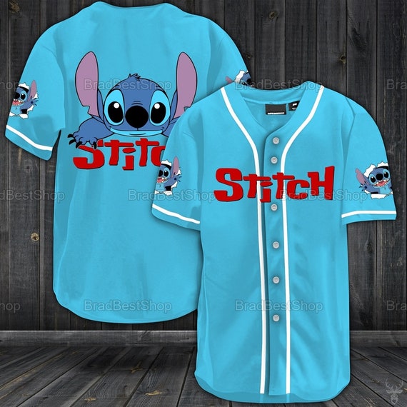 Stitch Cute Colorful Baseball Jersey Lilo & Stitch Movie Etsy