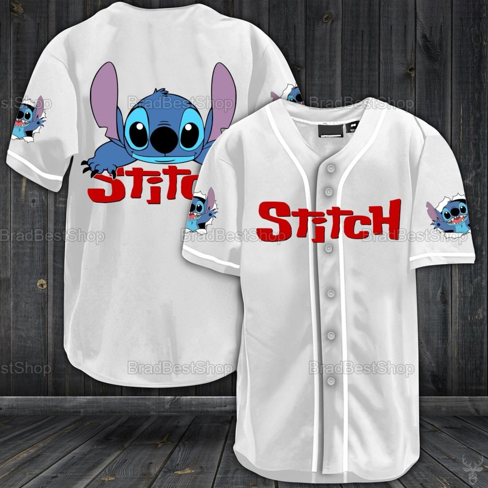 Stitch Cute Colorful Baseball Jersey Lilo & Stitch Movie Etsy