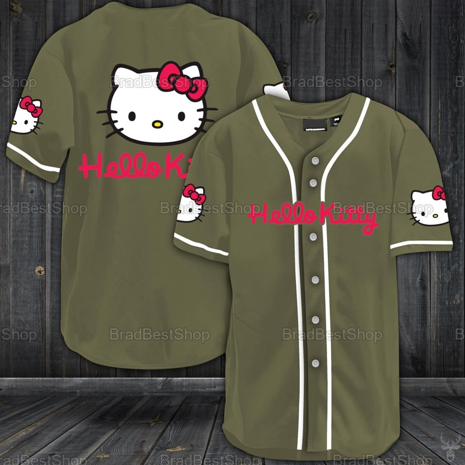 Hello Kitty Baseball Jersey Cute Cat Baseball Shirt Etsy