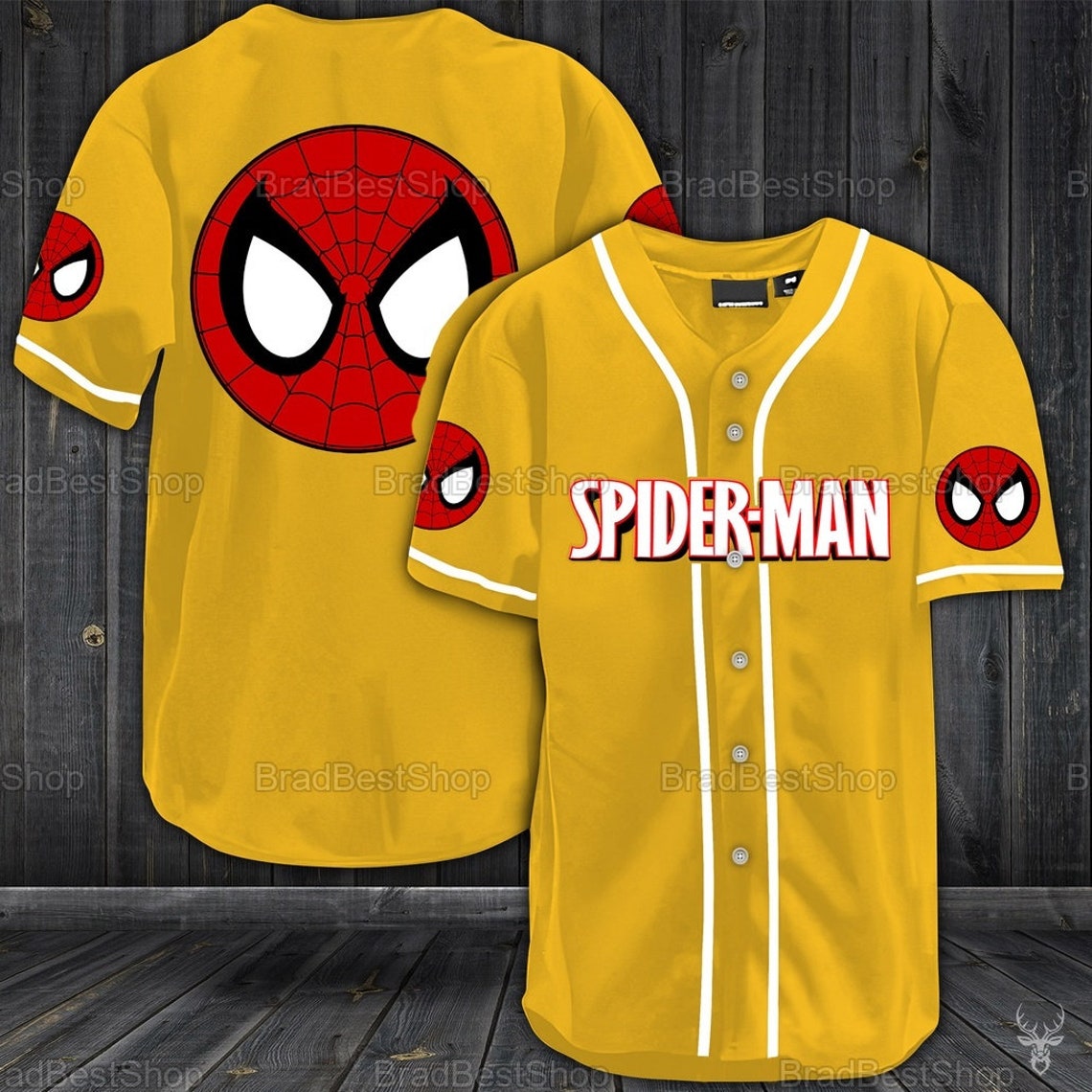 SpiderMan Baseball Jersey Movie Hero Cartoon Baseball Shirts Etsy