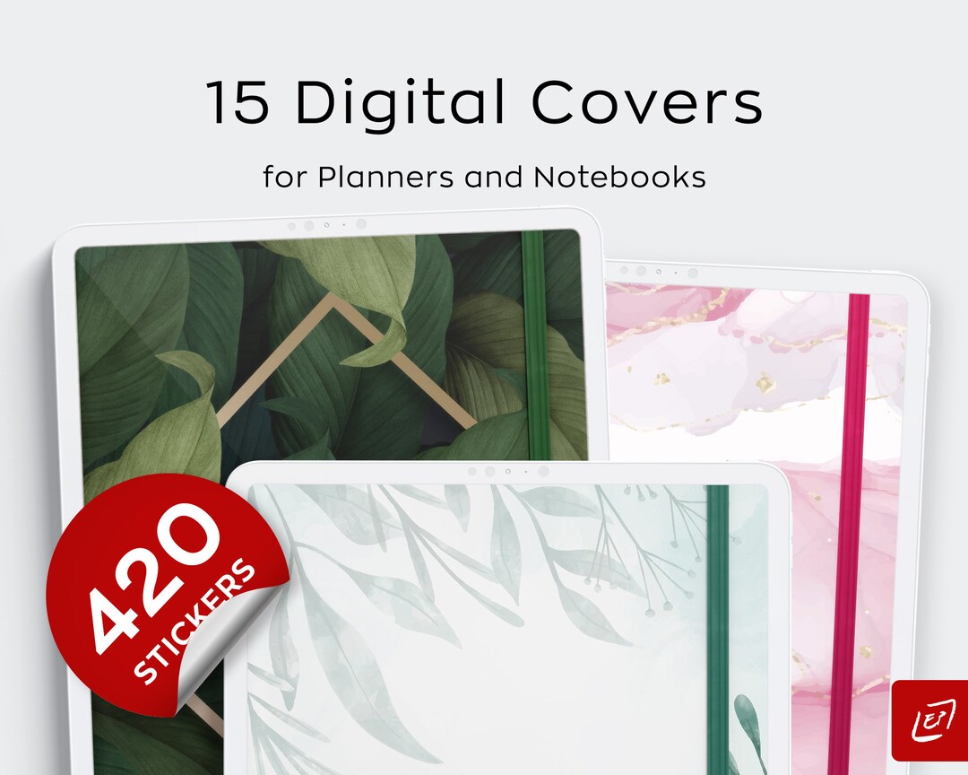 15 Moleskine Style Covers Digital Notebook, Goodnotes Cover, iPad