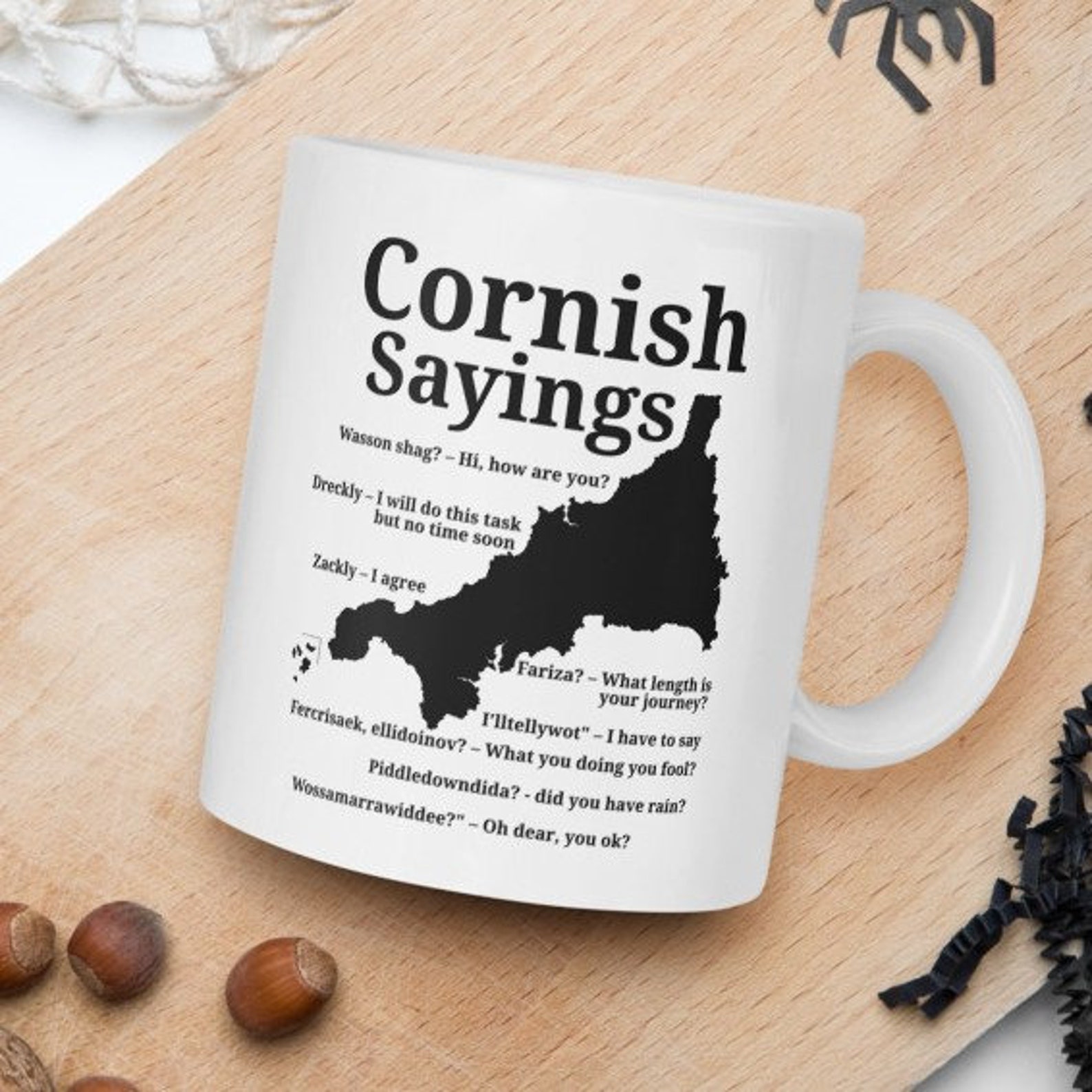 Proud to be Cornish and Cornish Sayings Mug Black and Gold Etsy