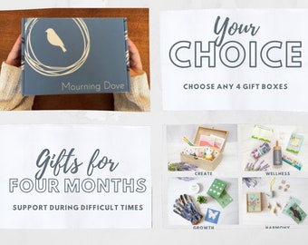 4 Months: Grief Gift Boxes - Sympathy Care Package - Sending Love in Death or Loss, Bereavement, Therapy, Condolence Gift