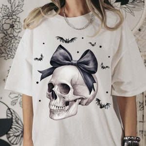 Retro Black Coquette Bow Skull Png Design, Halloween Skull png, Halloween Coquette Bow Png Sublimation, Halloween PNG T Shirt Sublimation