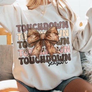Touchdown Season Coquette Png, Coquette Football png, Football Mom mama png, Fall png, Football Season png, Sublimation T Shirt design, dtf