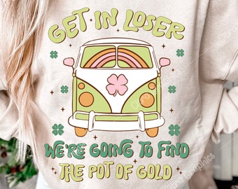 Retro St. Patrick's Day PNG Sublimation, St Patricks Day, Clover Png, shamrock png, Sublimation Designs, Digital Download