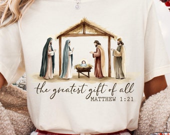 Greatest Gift of all PNG, Nativity Coquette Bow Christmas Sublimation PNG Design, Manger PNG, Bow Manger Png, Christmas Bow, Sublimation png
