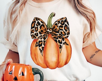 Retro halloween pumpkin png, Coquette Leopard Bow png, Fall Png, Spooky Mama png, Pumpkin Png Design, Autumn Pumpkin Png, Autumn Sublimation