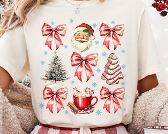 Red Christmas Coquette Bow Png, Santa Christmas Png, Christmas Png, Holidays Png, Coquette Christmas, Girly Christmas Png, Sublimation Png