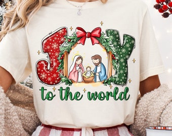 Christian Christmas Png, Joy To The World Png, Baby Jesus Png, Coquette Png, Bible Verse Png, Nativity Png, Nativity Png, Sublimation