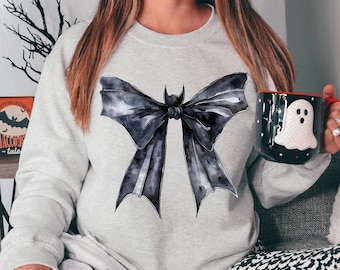 Halloween Coquette bow png, Retro halloween png, Gothic bat png, trending png, black bow png, soft girl png, Gothic png, T shirt sublimation