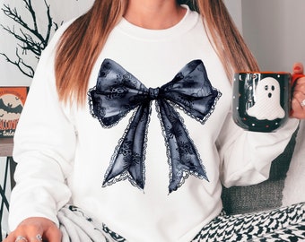 Halloween Coquette bow png, Retro halloween png, Gothic bat png, trending png, black bow png, soft girl png, Gothic png, T shirt sublimation