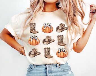 Western Fall Pumpkin png, Fall png, Fall Coquette Bow PNG, Fall vibes png, Western png, country fall png, Cowgirl png, T Shirt Sublimation