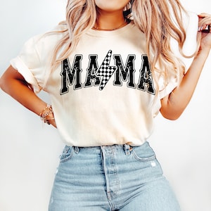 Mama Lightning Bolt SVG PNG, Mama Svg, Mama Png, Mama Shirt Svg, Mom Life Png, Mama Sublimation, Retro Mama Svg, Sublimation Designs