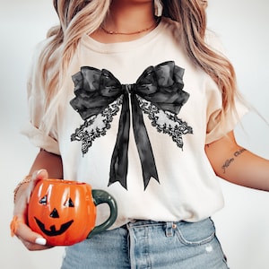 Halloween Coquette bow png, Retro halloween png, Gothic bat png, trending png, black bow png, soft girl png, Gothic png, T shirt sublimation