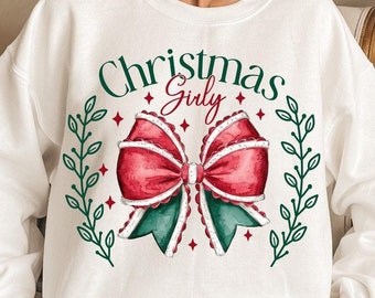 Navidad Girly png, Coqueta Navidad Arco png, Navidad png, Feliz Navidad png, Retro Navidad, Girly png, Festivo png, png dtf