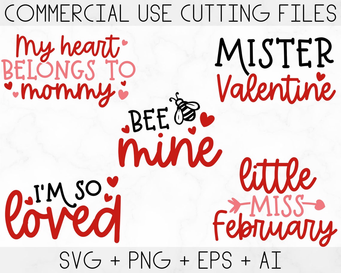 Valentine Svg Kids Valentine Svg Bundle Valentine's Day - Etsy