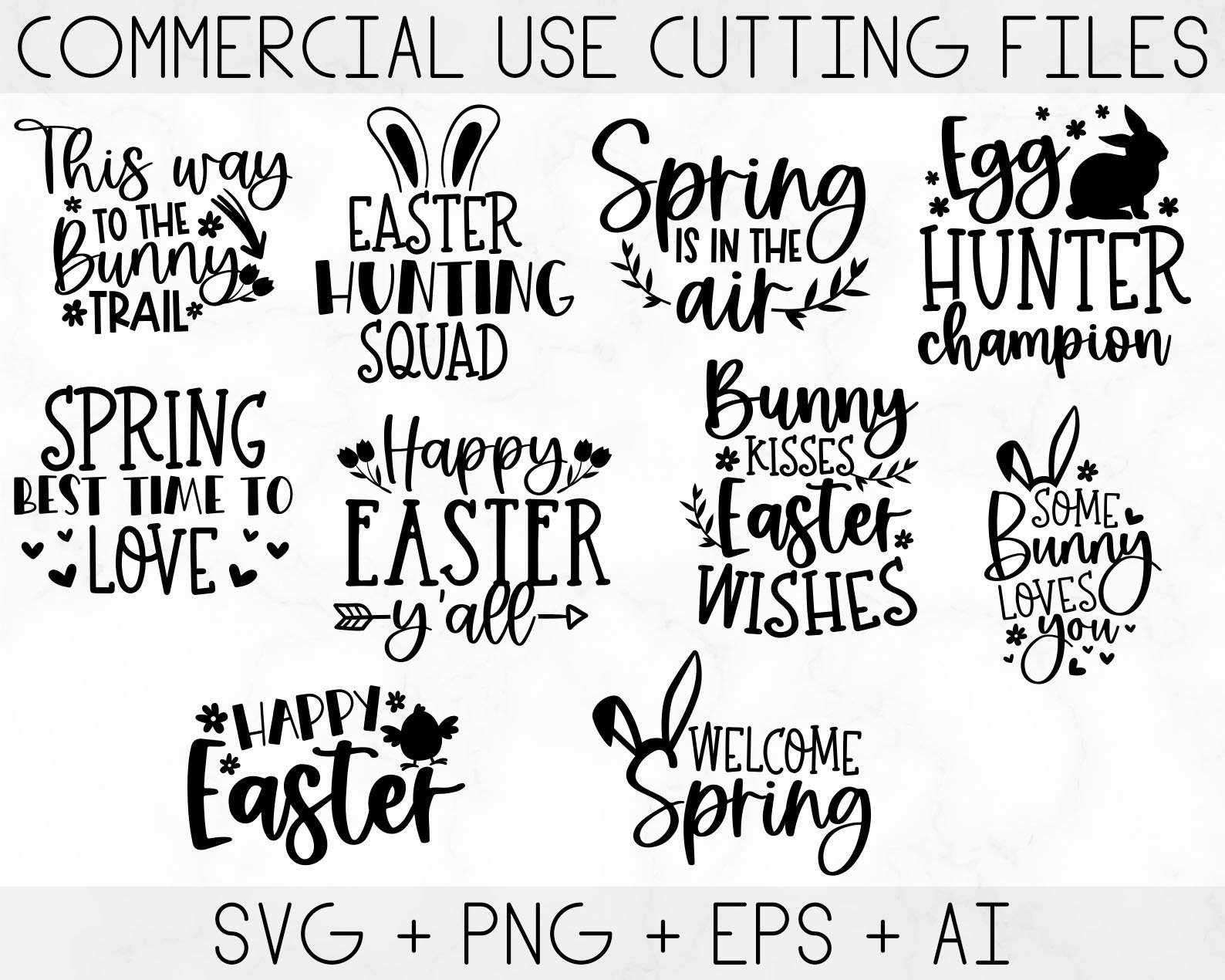 Happy Easter SVG Bundle Easter SVG Easter Quotes Easter Etsy