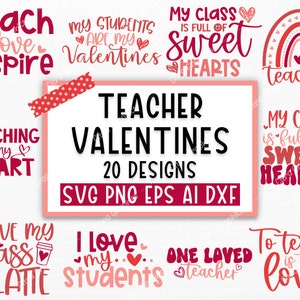Teacher Valentine SVG Bundle, Teacher Life SVG, Love SVG, School svg, Funny Teacher Gift Shirt Svg, Files For Cricut, Teacher svg quotes