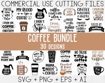 Coffee SVG Bundle, Funny Coffee SVG, Coffee Quote Svg, Caffeine Queen, Coffee Lovers, Coffee Obsessed, Mug Svg, Coffee mug, Cut File Cricut