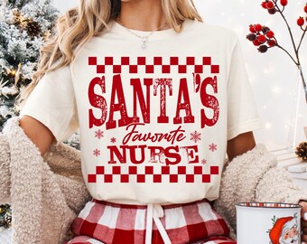 Santa's favorite nurse SVG PNG, Christmas Nurse svg png, Merry nurse svg png, Christmas Gift, Merry Christmas png files, Nurse Sublimation