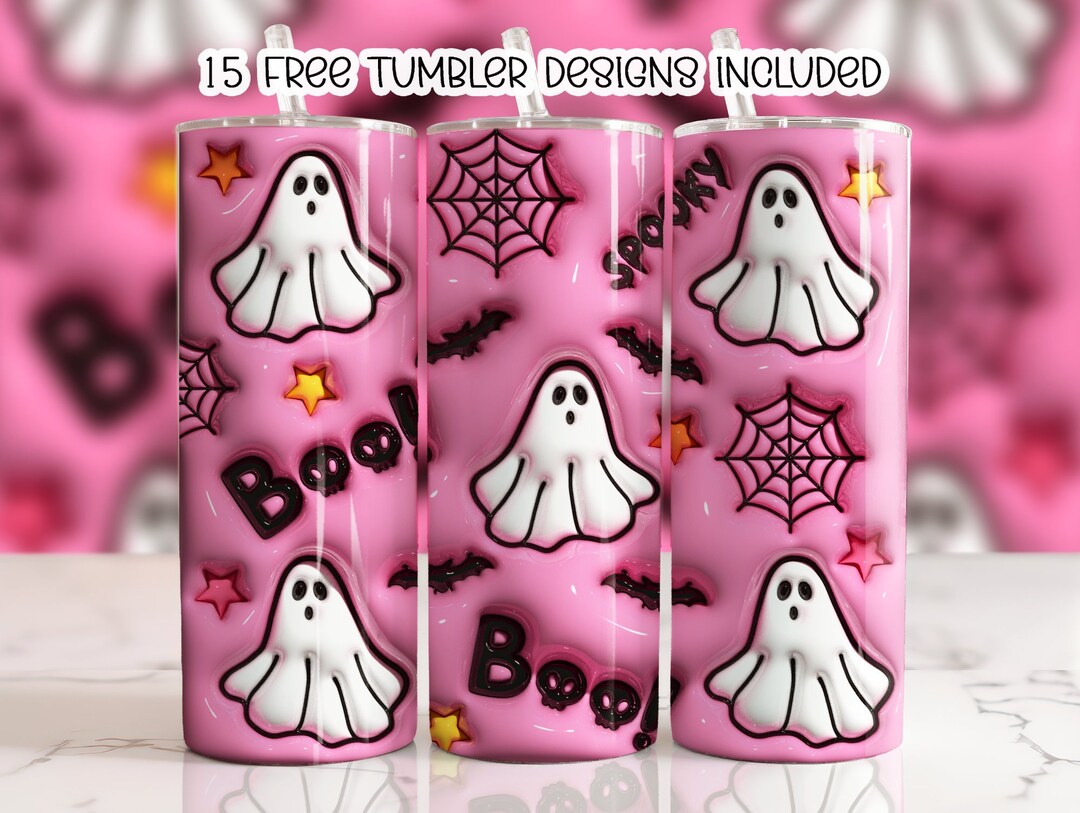 3D Halloween Ghost Tumbler Wrap Design, Halloween Tumbler Wrap, 20oz ...