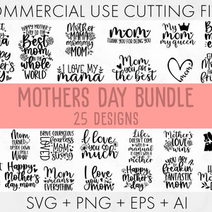 Mothers Day SVG Bundle, Mom life svg, Mama svg, Funny Mom Svg, Blessed mama svg, Mom of boys girls svg, Mom quotes svg png