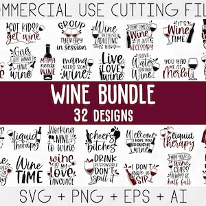 Wine Quotes Svg Bundle, Wine Svg, Drinking Svg, Wine Quotes, Wine glass svg, Funny Quotes, Sassy, Wine Sayings, Png, Eps, Clipart, Cricut