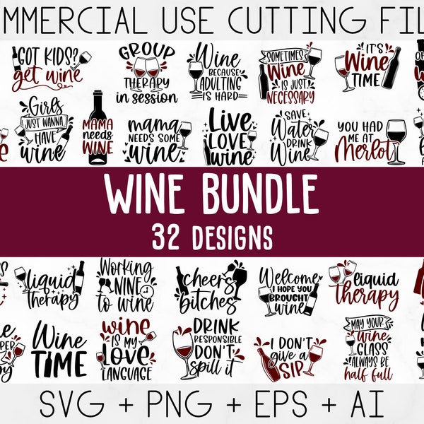 Wein Zitate SVG-Bundle, Wein Schmuck, Trinkglas Schrift, Wein Zitate, Weinglas Schmuck, lustige Zitate, freche, Wein Sprüche, Png, Eps, Clipart, Cricut