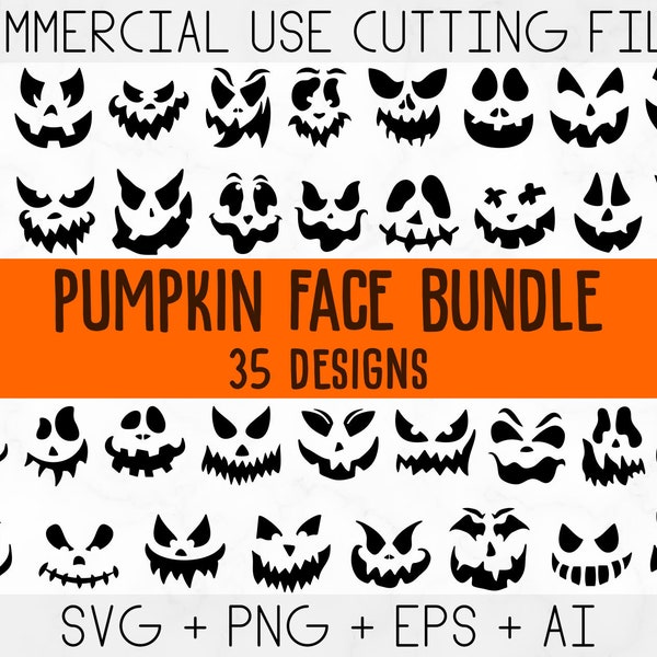 Pumpkin Face Svg, Jack O Lantern faces, Halloween pumpkins faces, Pumpkin Faces Clipart, Pumpkin Faces Cut File, Halloween face svg
