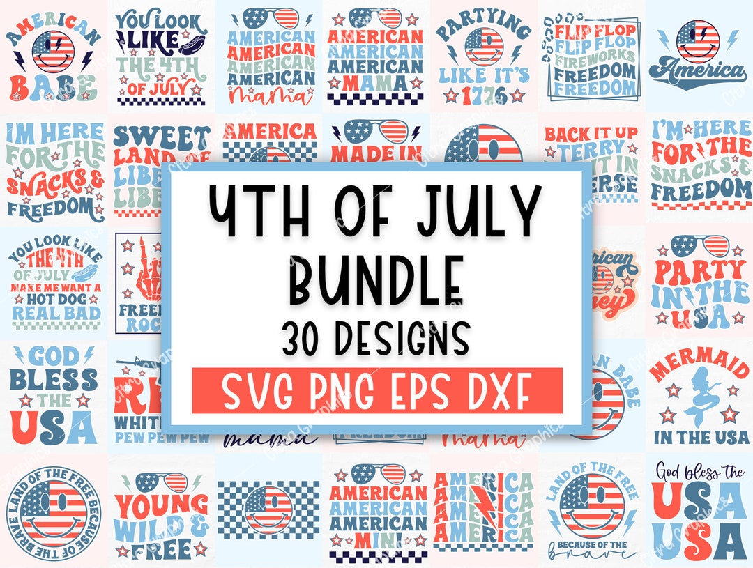 Retro 4th of July SVG Bundle, Independence Day SVG, America Svg, USA ...