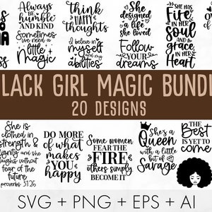 Pacote Black Girl Magic SVG, Black woman SVG, Boss Lady Svg, Black Lives Matter, Afro Lady Woman, arquivos svg para cricut