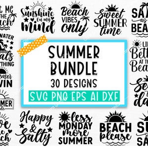 Summer Bundle SVG, Beach Svg, Summertime Svg, Funny Beach Quotes Svg ...