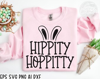 Hippity Hoppity SVG PNG, Happy Easter Svg, Easter Shirt Svg, Easter Svg, Easter Bunny Svg, Kids Easter Svg, Easter Teacher Svg, Cricut