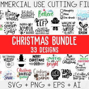 Christmas SVG Bundle, Merry Christmas svg, Christmas Ornaments Svg, Winter svg, Funny christmas svg, Christmas shirt, Xmas svg, Santa svg