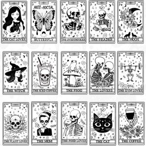 Funny Tarot Cards Bundle SVG, Tarot Cards Svg, Funny Tarot Cards Svg ...