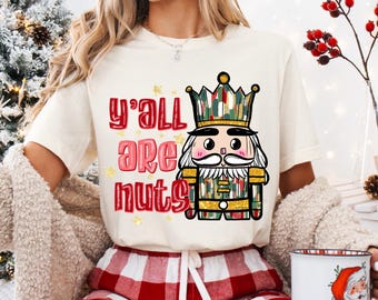 Glitter Christmas Nutcracker Png, Christmas Png, Y'all are Nuts Png, Nutcracker Png,Tis the Season, Merry Christmas Png,Colorful Brushstroke
