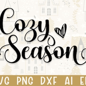 Przytulny sezon SVG PNG, Pobierz przytulny SVG, Wesołych Świąt SVG, Zima SVG, Sweter świąteczny SVG Zostań w domu SVG, Pliki SVG dla Cricut, Sylwetka