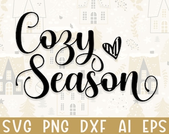 Cozy Season SVG PNG, Get Cozy Svg, Merry Christmas Svg, Winter Svg, Christmas Jumper Svg Stay Home Svg, Svg files for cricut, Silhouette