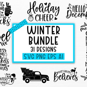 Winter SVG Bundle, Christmas Svg, Winter svg, Santa svg, Christmas Quote svg, Funny Quotes Svg, Snowman SVG, Holiday SVG, Winter Quote Svg image 3