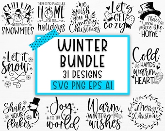 Winter SVG Bundle, Christmas Svg, Winter svg, Santa svg, Christmas Quote svg, Funny Quotes Svg, Snowman SVG, Holiday SVG, Winter Quote Svg