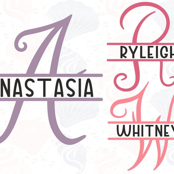 fancy letter writing paper Split Monogram Alphabet SVG, Split Monogram Frame Alphabet, Cut File for Cricut, Engraving, Silhouette, 26 Individual Svg Png Dxf Cut Files